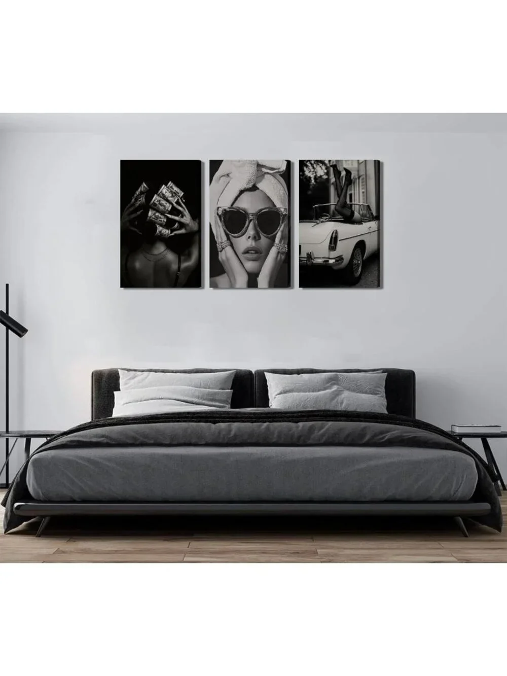 Stylish Black & White Canvas Wall Art | Modern Luxury Posters for Home Decor